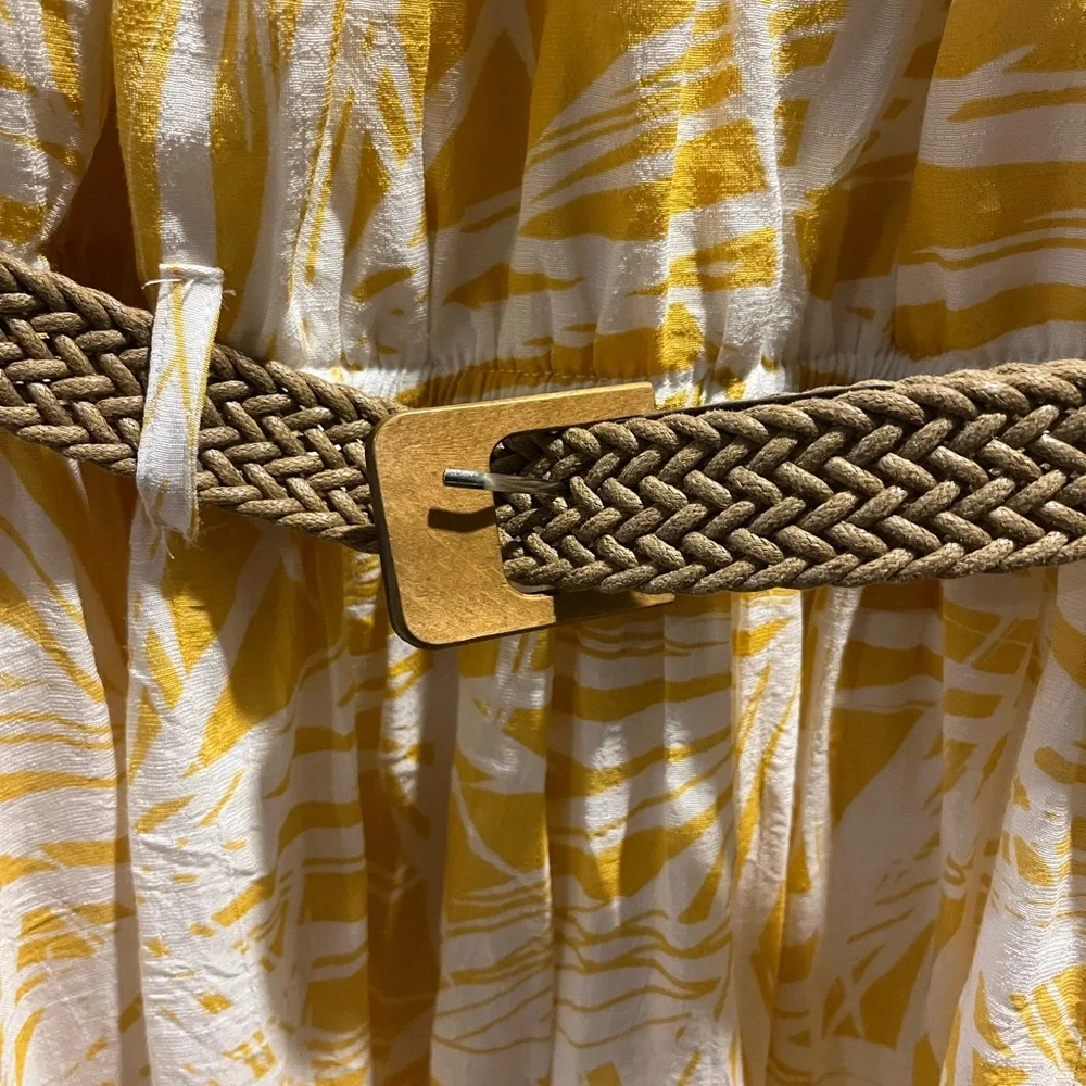 Indigo Rose Sunny Yellow Patterned Dress - Picture 4 of 8